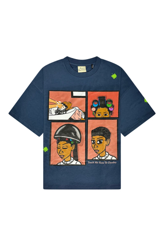 Teach Me How to Doobie Tee "Navy Blue"