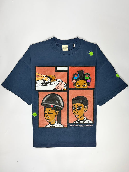 Teach Me How to Doobie Tee "Navy Blue"